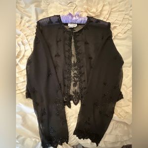 Formal intricate design light jacket/shawl